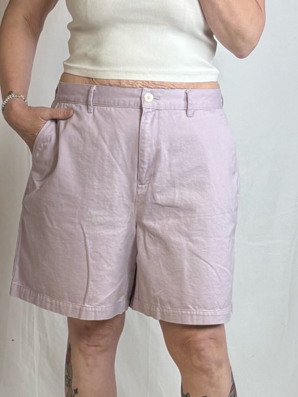 Lauren Ralph Lauren Light Lavender Chino Bermuda Shorts